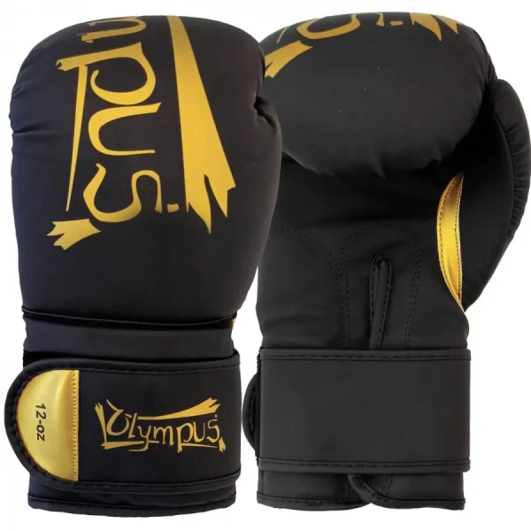 Πυγμαχικά Γάντια Olympus Training IV PU 12oz (Μαύρα-Χρυσά)